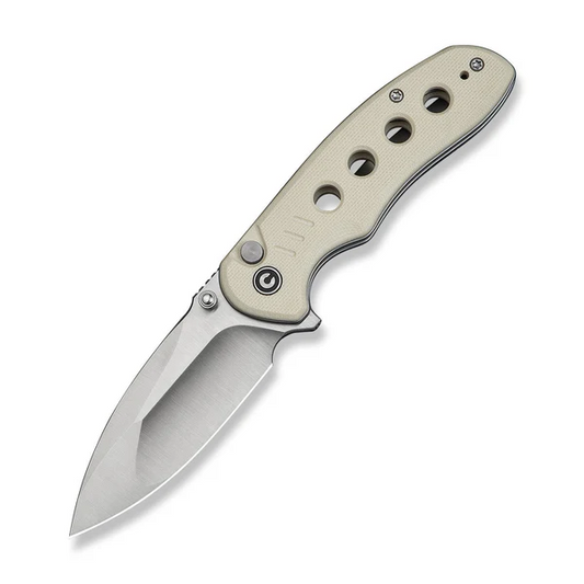 CIVIVI Knives™ Triptych Button Lock C23085B-2 Ivory G10 14C28N Stainless Steel Pocket Knife
