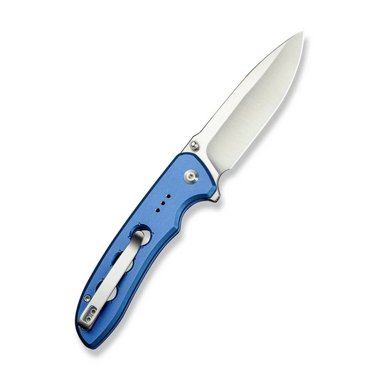 CIVIVI Knives™ Hyperpulse Button Lock C23087A-2 Blue Aluminum 14C28N Stainless Steel Pocket Knife