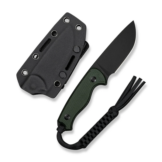 CIVIVI Knives™ Timberbark Fixed Blade C23094-3 Dark Green Canvas Micarta 14C28N Stainless Steel Knife