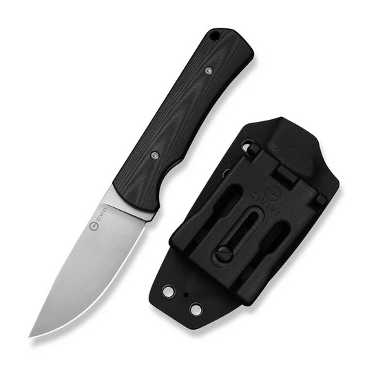 CIVIVI Knivesโข Jencks Fixed Blade C24051-1 Black G10 14C28N Stainless Steel Knife