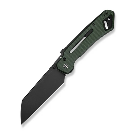 CIVIVI Knivesโข Buster FG Superlock C24052-3 Green Canvas Micarta Nitro-V Stainless Steel Pocket Knife