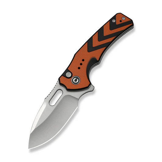 CIVIVI Knives™ Vexron Button Lock C24066-3 Orange & Black G10 14C28N Stainless Steel Pocket Knife