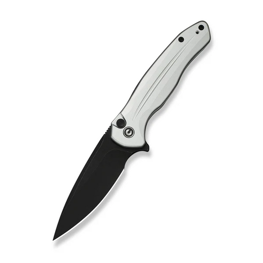 CIVIVI Knives™ Kitefin Button Lock C24091-2 Silver Anodized Aluminum 14C28N Stainless Steel Pocket Knife