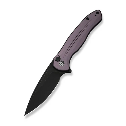 CIVIVI Knives™ Kitefin Button Lock C24091-3 Purple Anodized Aluminum 14C28N Stainless Steel Pocket Knife