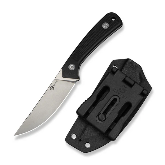 CIVIVI Knives™ Carveth Fixed Blade C25040-1 Black G10 AEB-L Stainless Steel Knife