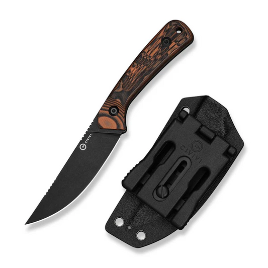 CIVIVI Knives™ Carveth Fixed Blade C25040-2 Orange & Black G10 AEB-L Stainless Steel Knife