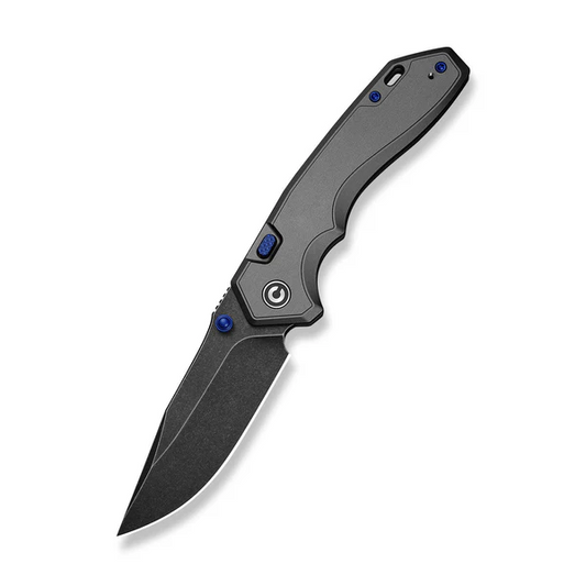 CIVIVI Knivesโข Elite Brova Top Liner Lock CE25093-1 Gray Anodized Aluminum CPM S35VN Stainless Steel Pocket Knife