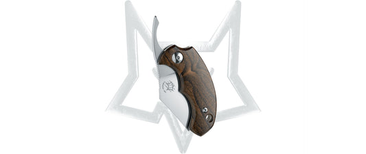 Fox Knives™ BB Drago Piemontes FX-519 ZW Ziricote Wood N690Co Stainless Steel Pocket Knife