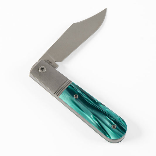Jack Wolf Knives™ Big Bro Barlow BIGBR-02-KIR-OZ-GRN Oz Green Kirinite S90V Stainless Steel Pocket Knife