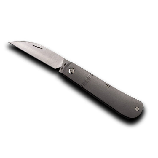 Jack Wolf Knivesโข Swayback Jack LAIDB-02-TI-SMTH Gray Titanium S90V Stainless Steel Pocket Knife