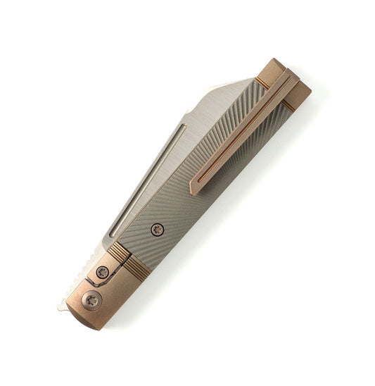 Jack Wolf Knivesโข Feelbetter Jack Frame Lock FEELB-01-TI-STAR 6AL4V Titanium S90V Stainless Steel Pocket Knife