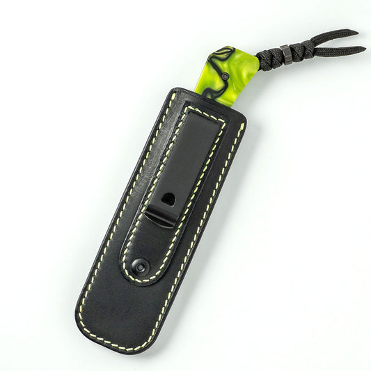 Jack Wolf Knivesโข Pioneer FIXedc PIONE-FX-01-KIR-TOX-GRN Toxic Green Kirinite S90V Stainless Steel Knife