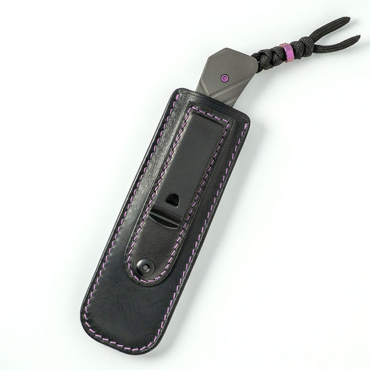 Jack Wolf Knivesโข Pioneer FIXedc PIONE-FX-01-TI-CH2 6AL4V Titanium S90V Stainless Steel Knife
