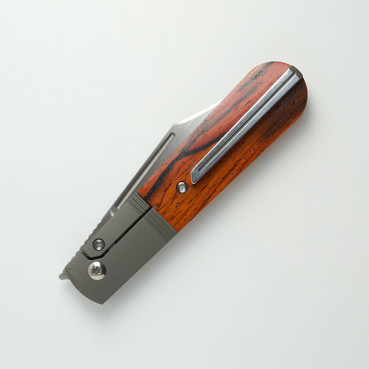 Jack Wolf Knives™ Primo Jack Barlow PRIMO-01-ROSEWOOD Rosewood S90V Stainless Steel Pocket Knife