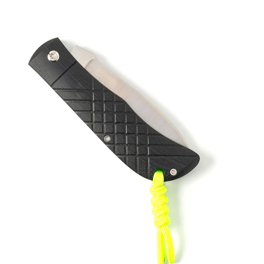 Jack Wolf Knives™ Timber Jack TIMBE-01-G10-BLK-CH2 Black G10 154CM Stainless Steel Pocket Knife