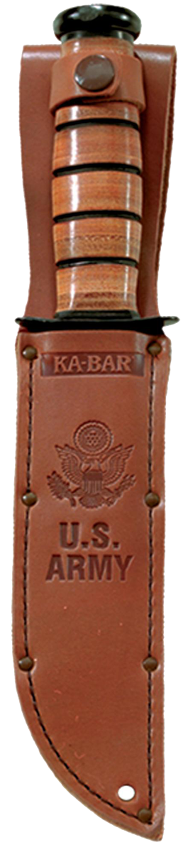 KA-BAR Full-Size U.S. Army 9127 Op Iraqi Freedom Cro-Van Steel & Brown Leather
