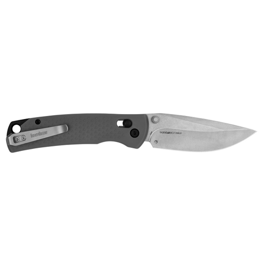 Kershaw Knivesโข Sequence Crossbar Lock 1426 Gray GFN 8Cr13MoV Stainless Steel Pocket Knife