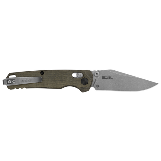 Kershaw Knives™ Bel Air Crossbar Lock 6106 Olive Canvas Micarta CPM MagnaCut Stainless Steel Pocket Knife