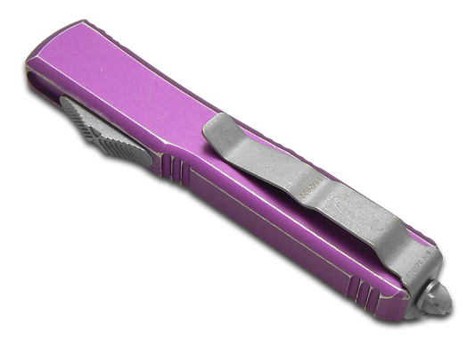 Microtech Knives, LLC™ Ultratech S/E OTF 121-10DVI Distressed Violet Aluminum M390 Stainless Steel Pocket Knife