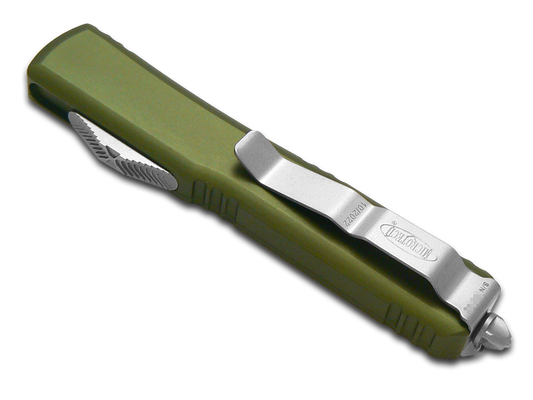Microtech Knives, LLC™ Ultratech D/E OTF 122-10OD OD Green Aluminum M390 Stainless Steel Pocket Knife