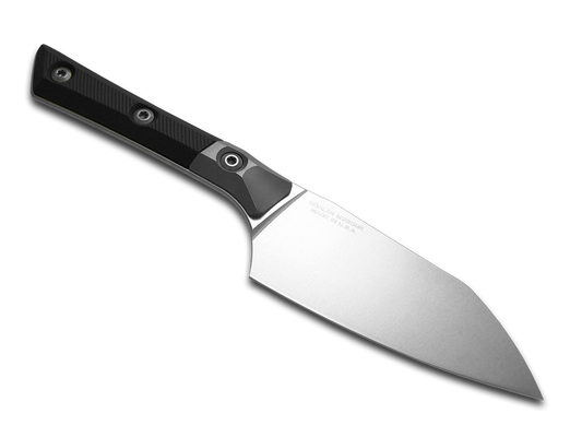Microtech Knives, LLC™ Small Santoku Kitchen Knife 3300B-10BK Black G10 M390MK Stainless Steel Knife