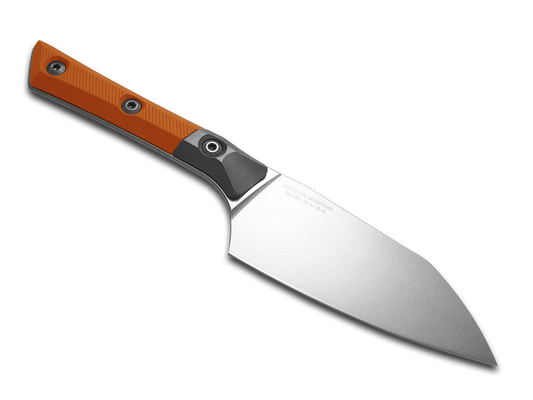 Microtech Knives, LLC™ Small Santoku Kitchen Knife 3300B-10EM Ember G10 M390MK Stainless Steel Knife
