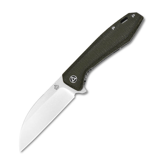 QSP Knives™ Pelican Liner Lock 118-E1 Green Micarta CPM S35VN Stainless Steel Pocket Knife