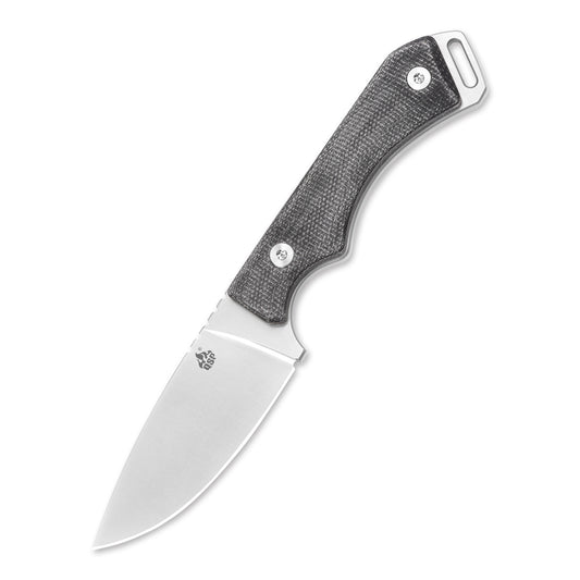 QSP Knives™ Workaholic Fixed Blade 124-B Black Micarta Bohler N690 Stainless Steel Knife