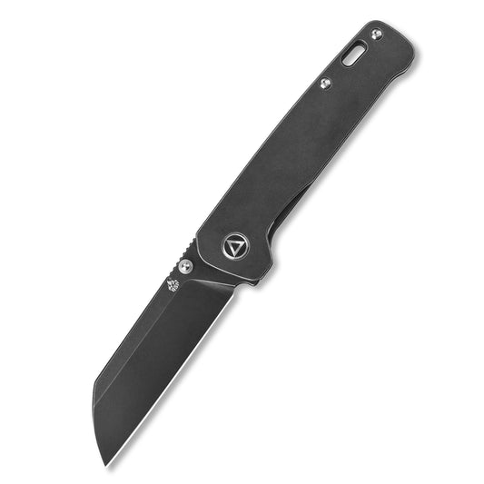 QSP Knives™ Penguin Liner Lock 130-O Black Titanium 154CM Stainless Steel Pocket Knife