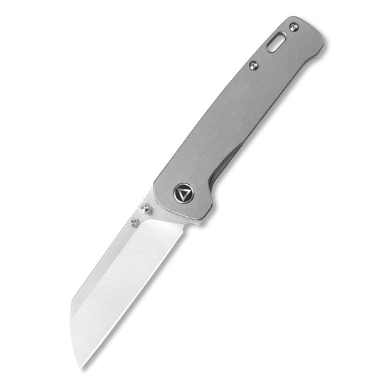QSP Knives™ Penguin Liner Lock 130-P Gray Titanium 154CM Stainless Steel Pocket Knife