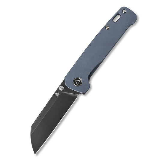 QSP Knives™ Penguin Liner Lock 130-S Blue Titanium 154CM Stainless Steel Pocket Knife