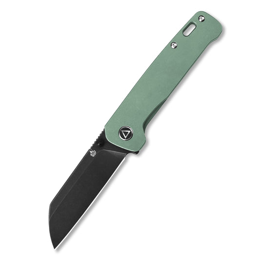 QSP Knives™ Penguin Liner Lock 130-Y Green Titanium 154CM Stainless Steel Pocket Knife