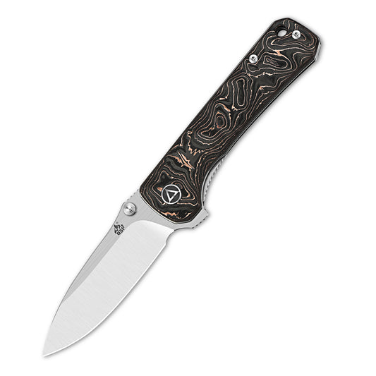 QSP Knives™ Hawk Liner Lock 131-T Copper Carbon Fiber CPM S35VN Stainless Steel Pocket Knife