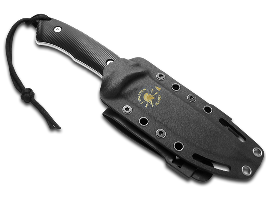 Spartan Blades, LLCโข Harsey Linden Fixed Blade SBEU2SWKYBK Black GRN Elmax Stainless Steel Knife