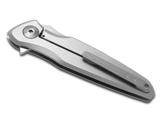 Spartan Blades, LLCโข Pandia Frame Lock SF16SW Bead-blast Satin 6AL4V Titanium CPM MagnaCut Stainless Steel Pocket Knife