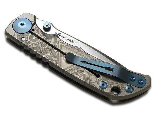 Spartan Blades, LLC™ Harsey Folder Frame Lock SF5OCULUS Satin Rub 6AL4V Titanium CPM MagnaCut Stainless Steel Pocket Knife