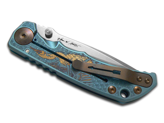 Spartan Blades, LLC™ Harsey Folder Frame Lock SF5SRAV-BL Blue Anodized 6AL4V Titanium CPM MagnaCut Stainless Steel Pocket Knife