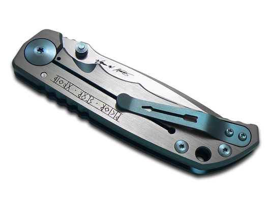 Spartan Blades, LLC™ Harsey Folder Frame Lock SF5TRAILWALKER Blue Anodized 6AL4V Titanium CPM MagnaCut Stainless Steel Pocket Knife