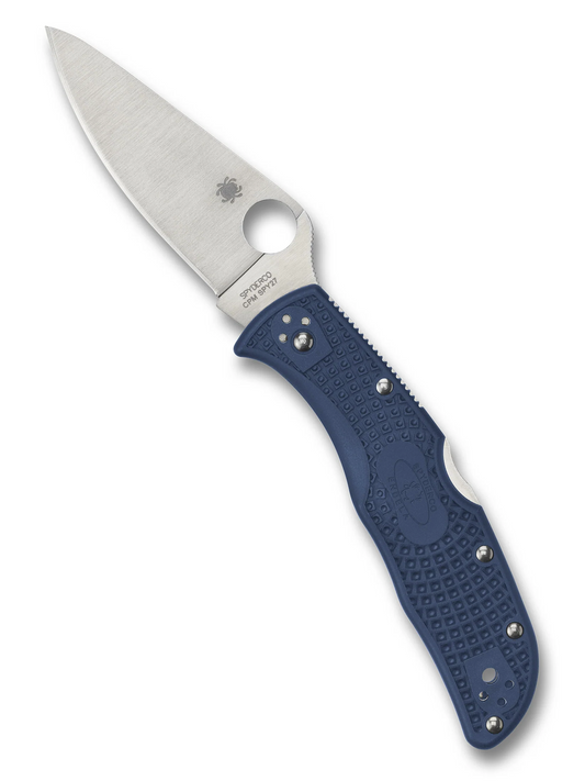 Spyderco Knives™ Endela Lockback C243PCBL Cobalt Blue FRN CPM SPY27 Stainless Steel Pocket Knife