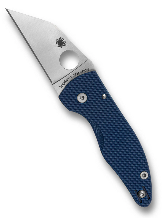 Spyderco Knives™ MicroJimbo Compression Lock C264GPCBL Cobalt Blue G-10 CPM SPY27 Stainless Steel Pocket Knife