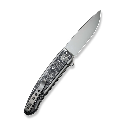 WE Knife Co., Ltd™ Smooth Sentinel Frame Lock WE20043-5 Aluminum Carbon Fiber and 6AL4V Titanium CPM 20CV Stainless Steel Pocket Knife