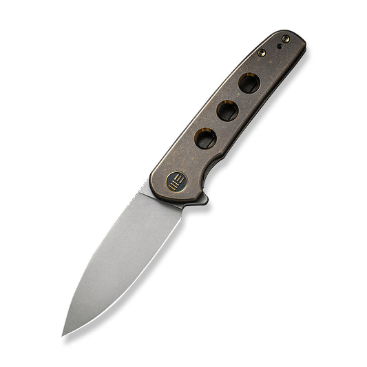 WE Knife Co., Ltd™ Shakan Frame Lock WE20052B-2 Bronze 6AL4V Titanium CPM 20CV Stainless Steel Pocket Knife