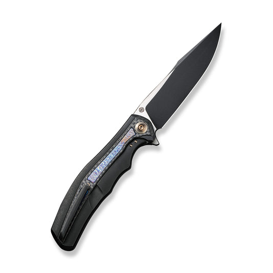 WE Knife Co., Ltd™ Zonda Frame Lock WE22016-1 Black Titanium and Carbon Fiber CPM 20CV Stainless Steel Pocket Knife