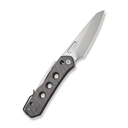 WE Knife Co., Ltd™ Vision R Lever Lock WE21031-6 Tiger Stripe Flamed Titanium CPM 20CV Stainless Steel Pocket Knife