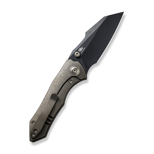 WE Knife Co., Ltd™ High-fin Frame Lock WE22005-2 Bronze 6AL4V Titanium CPM 20CV Stainless Steel Pocket Knife