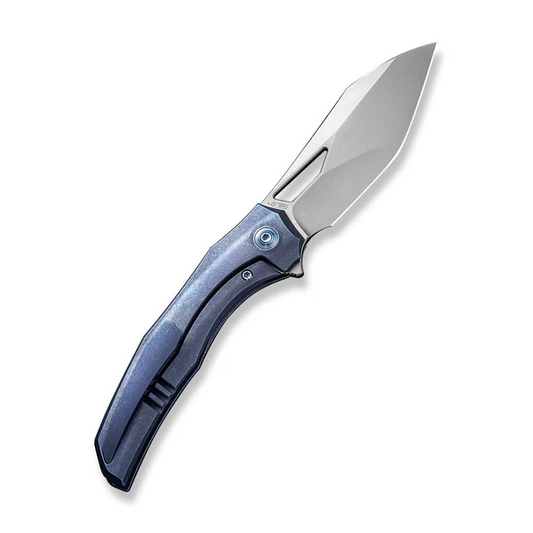WE Knife Co., Ltd™ Ignio Frame Lock WE22042B-3 MB Blue Anodized 6AL4V Titanium CPM 20CV Stainless Steel Pocket Knife
