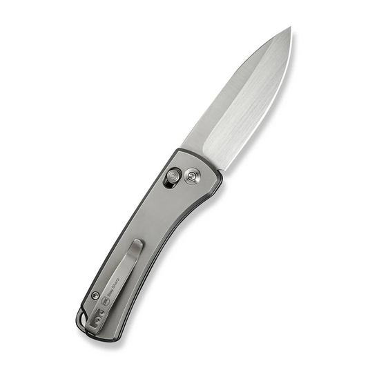 WE Knife Co., Ltd™ Nightblade Crossbar Lock WE22046-2 Bead-Blasted 6AL4V Titanium CPM 20CV Stainless Steel Pocket Knife
