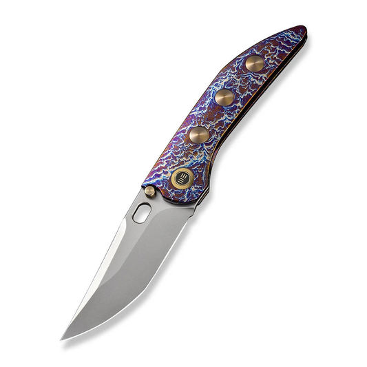 WE Knife Co., Ltd™ Attor Frame Lock WE23037-2 Flamed 6AL4V Titanium CPM 20CV Stainless Steel Pocket Knife