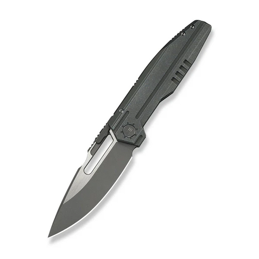 WE Knife Co., Ltd™ Reveille Frame Lock WE23057-2 Olive Gray Anodized 6AL4V Titanium M390 Stainless Steel Pocket Knife