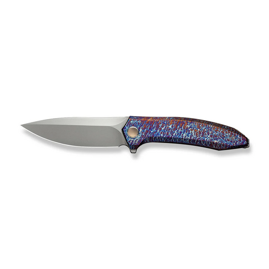 WE Knife Co., Ltd™ Acuminal Frame Lock WE23070-4 Flamed 6AL4V Titanium Vanax Stainless Steel Pocket Knife
